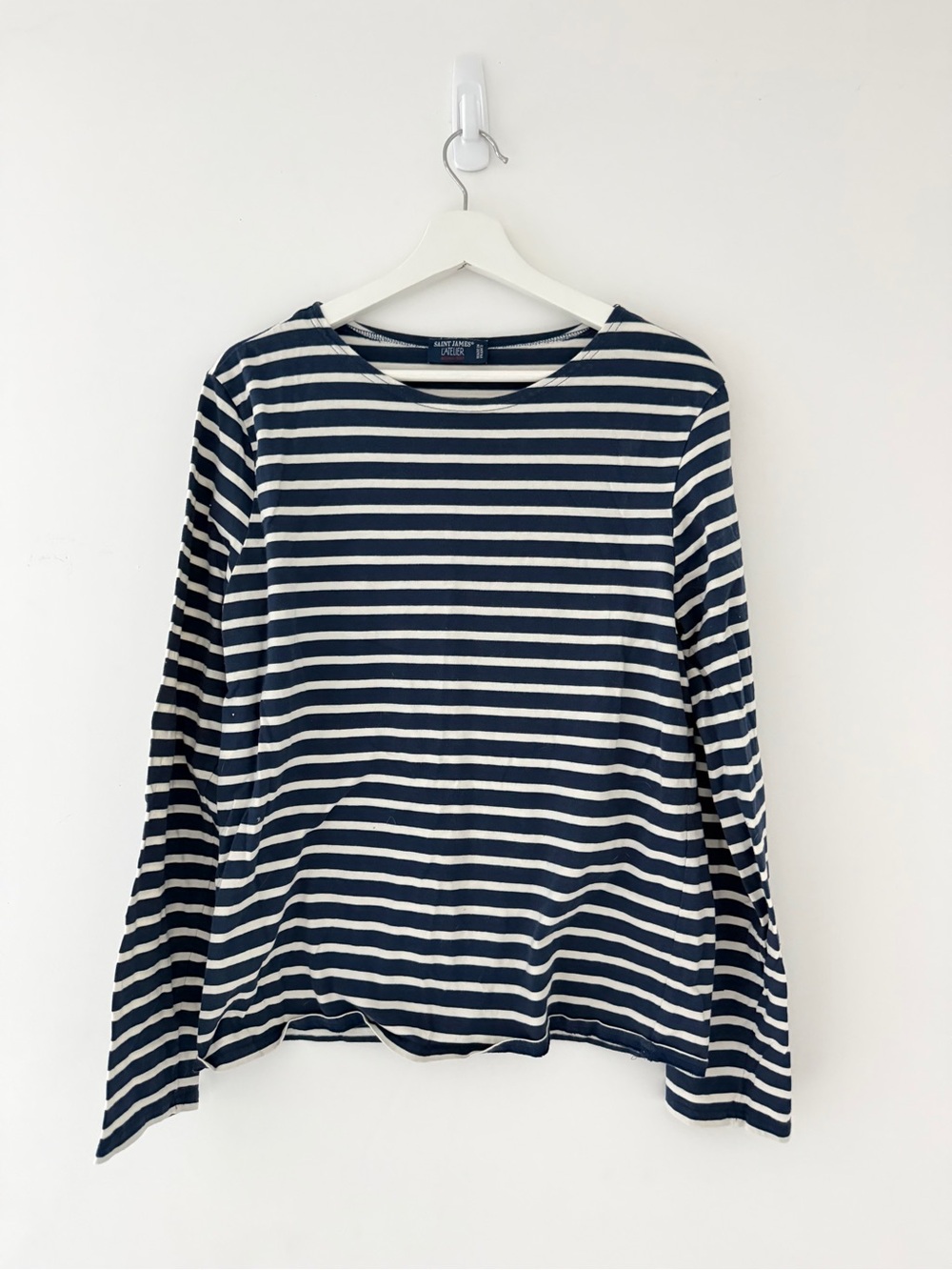 Saint James L’Atelier Navy Breton Stripe Top